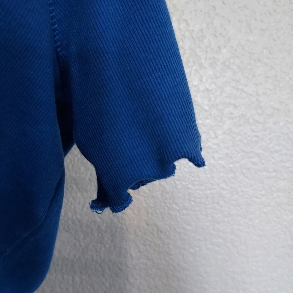 J. Jill Blue Ribbed Scoop Neck Top Size XL - Picture 6 of 11
